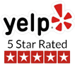 Yelp 5 star rated badge